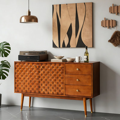 Buffet de rangement rétro en bois massif