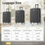 Ensemble de valises à roulettes doubles 3 pièces avec serrure à mot de passe Hardshell, valises légères 20 "+ 24" + 28 "