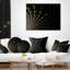 Carré de mosaïque de carrés dorés sur fond noir - imprimé abstrait-29603869-29603877