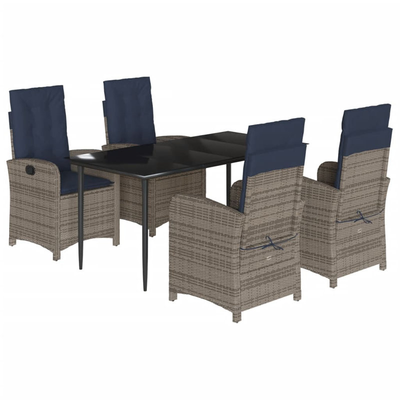 Table rectangulaire 5 pièces Vidaxl