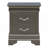 Sleek Metallic Black Nightstand With Drawers-1928749633