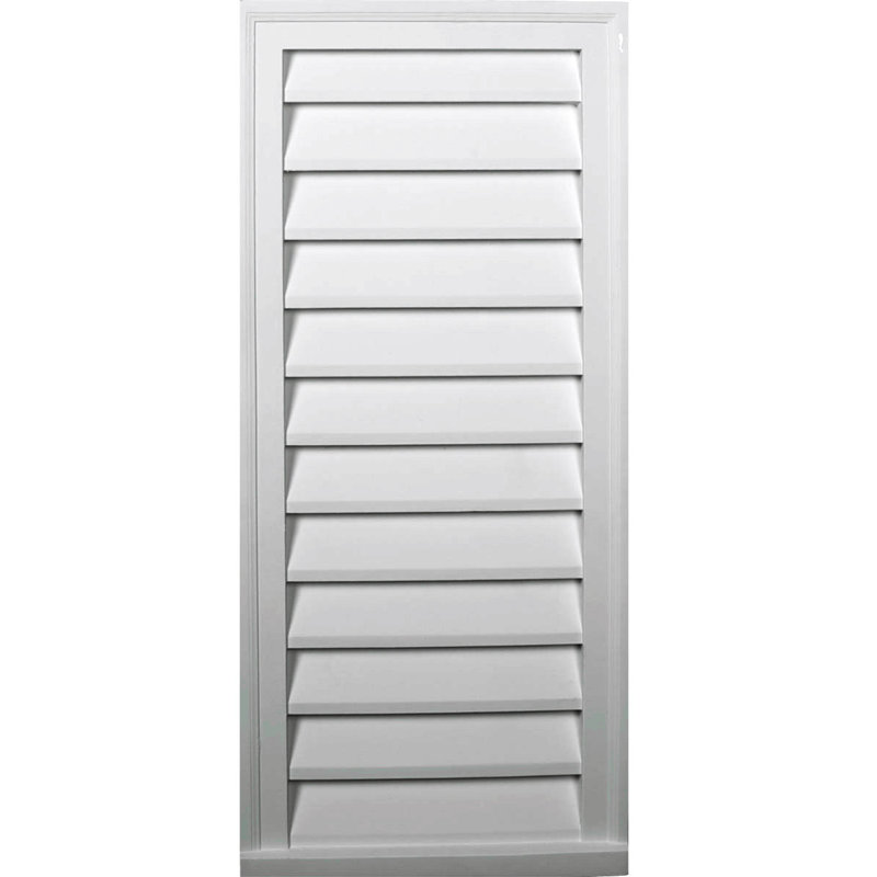 Grille d'aération Urethane Gable, L 12 po x H 24 po, Fonctionnel