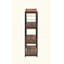 Bibliothèque rectangulaire à 4 tablettes fixes, 3 compartiments ouverts, plateau en bois de chêne vieilli-929738296