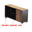 Burlywood + bureau rectangulaire en bois massif noir + fer-1007561885