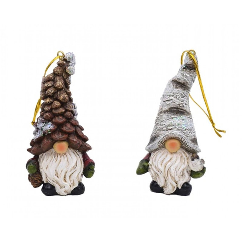 Ensemble de 2 décorations de gnome de style assorti