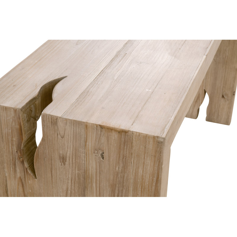 Reclaimed Pine Smoke Gray Console Table with Metal Accents
