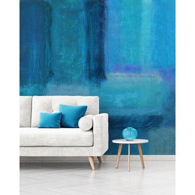 Whispers of Teal and Blue Wall Mural