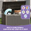 Quartey 100 Gallons Water Resistant Resin Lockable Deck Box-57482571