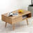 Modern simple rectangular solid wood coffee table-106443209