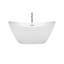 Baignoire de trempage autoportante en acrylique avec robinet 60 po. X 32 po. Dorrit-108352027
