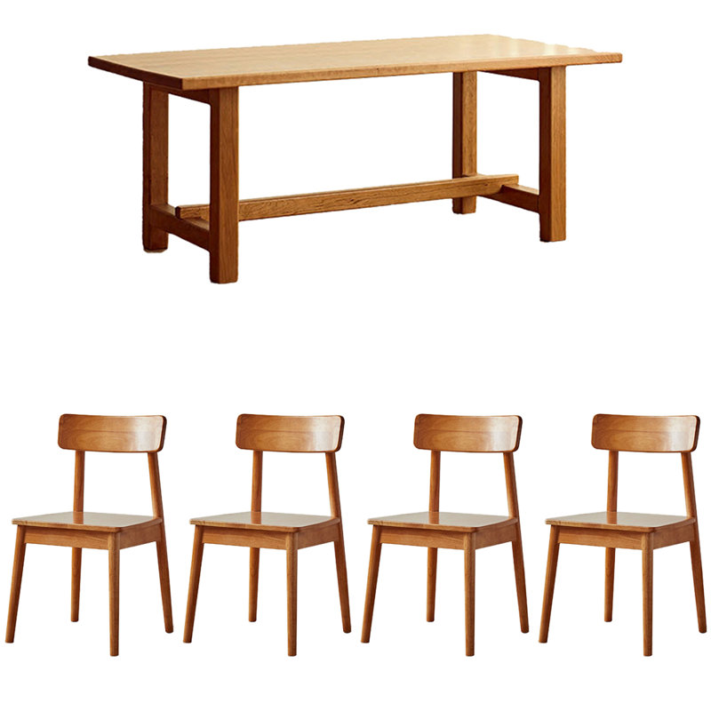 Solid wood thickened dining table home cherry wood, 29.53"H x 70.87"L x 35.43"W