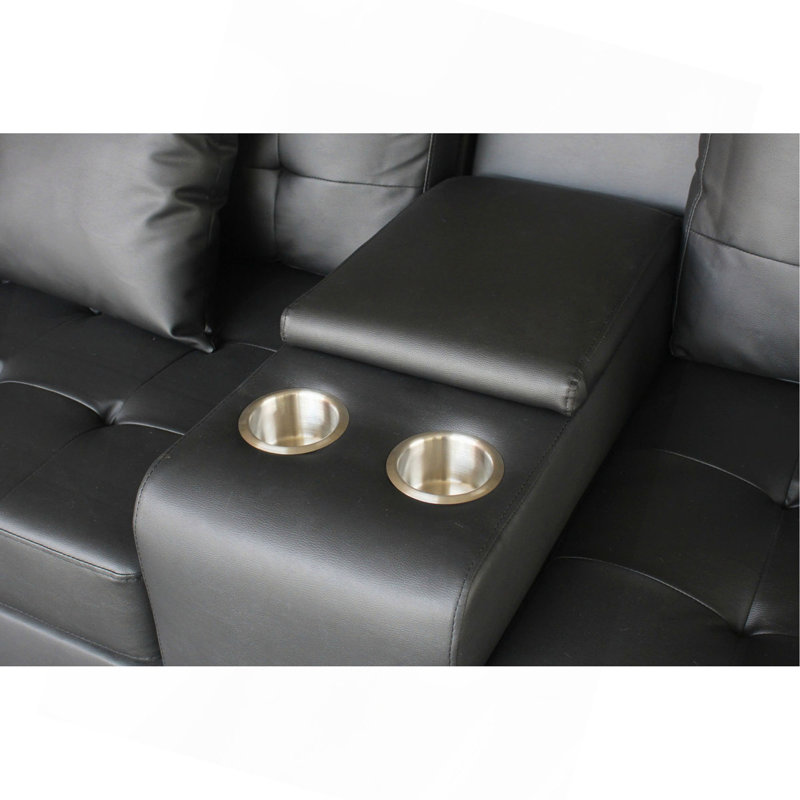 Canapé rembourré en PVC avec lumières DEL