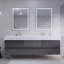 Ensemble de meuble-lavabo mural double 84 po Babajide-1524426855
