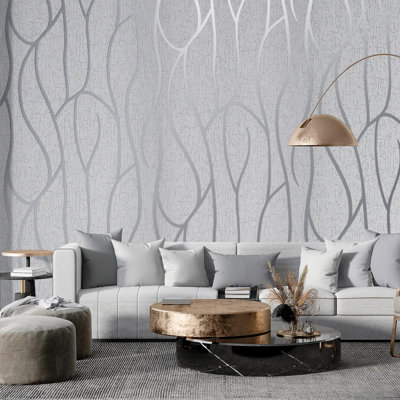 Ewin 9.5m x 53cm 3D Stripe Non Woven Wallpaper Roll