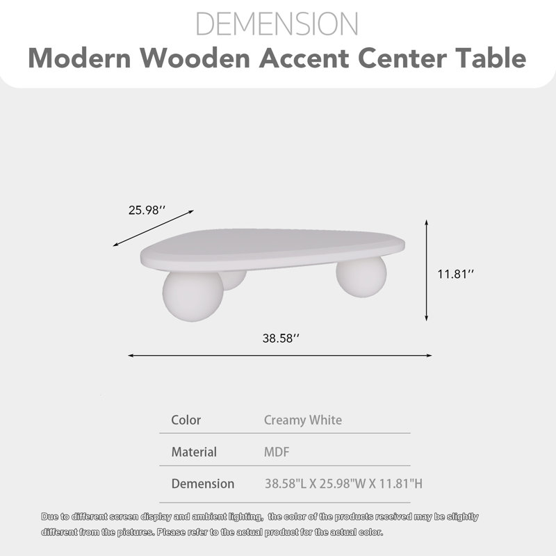 Modern Wooden Accent Center Table