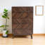 Commode 5 tiroirs en bois manufacturé brun Meisha