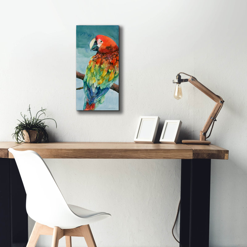 Art mural sur toile Winston Porter «Parrot» par Annelein Beukenkamp, H 24 po x l 12 po x P 0,75 po