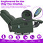 Fauteuil inclinable manuel pivotant avec massage et chauffage, capacité de poids de 300 lb, fauteuil inclinable en cuir PU-2091668787