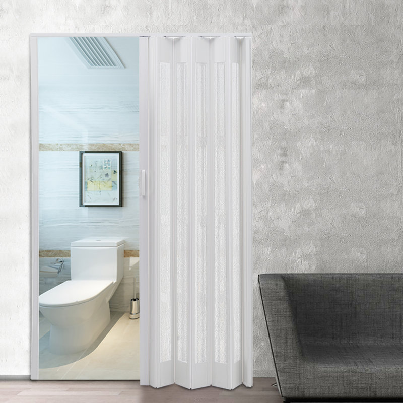 PVC/Vinyl Accordion Door, Left, White