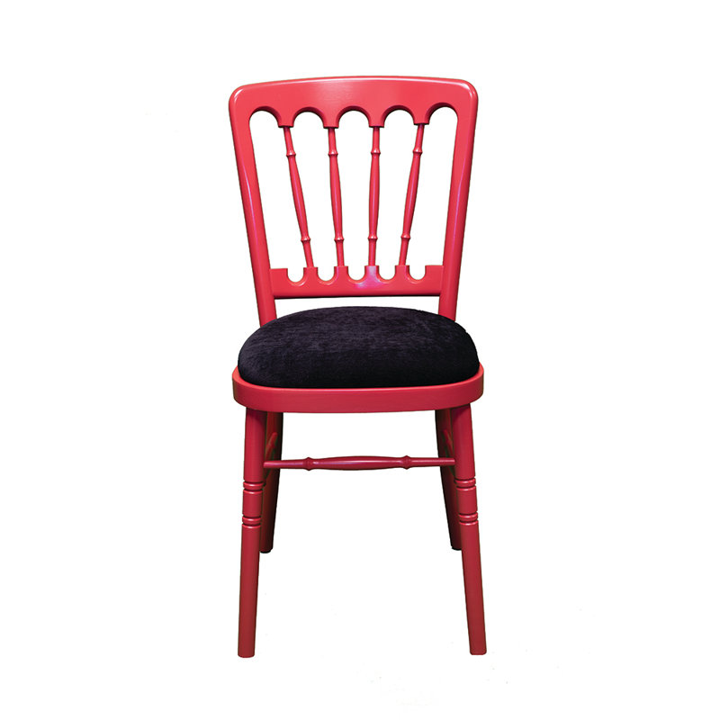 Arroyo 43cm H Polyester Blend Upholstered Slat Back Side Chair, Black, Red