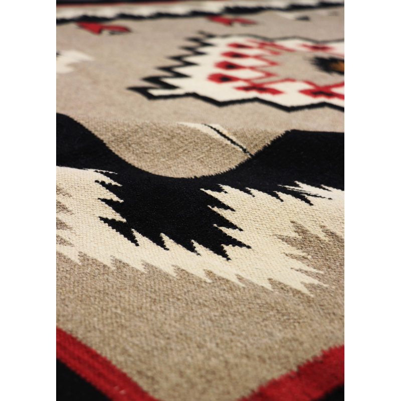 Tuscany Mocha/Ivory Wool Reversible Area Rug