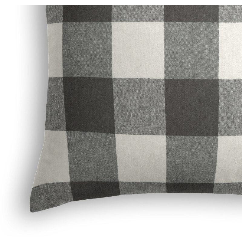 Udaya Square Pillow Cover & Insert, 16" x 16", Gray/White