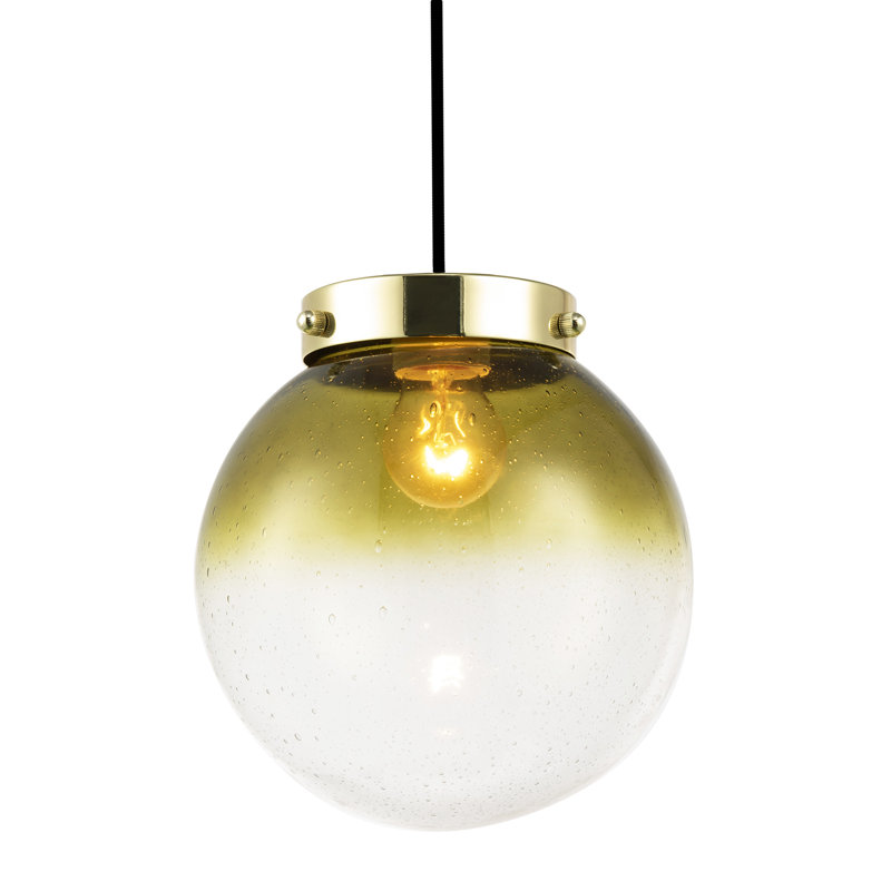 21cm H Glass Lamp Shade in Green