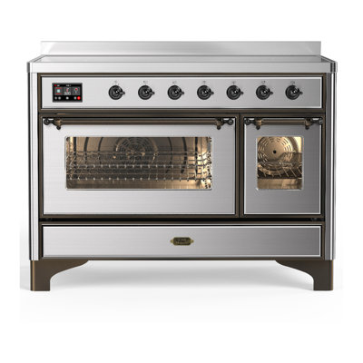 Majestic III Series 48 Inch Induction Range with 6 Induction Elements in Stainless Steel (Burnished Trim)