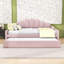 Full Wood Upholstery Daybed with Trundle and Slats-601680155