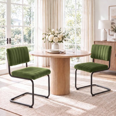 Chaises de salle à manger en porte-à-faux 19,6 po Mid-Century