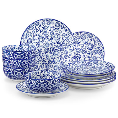 Service de table en porcelaine 12 pièces Selene, service pour 4