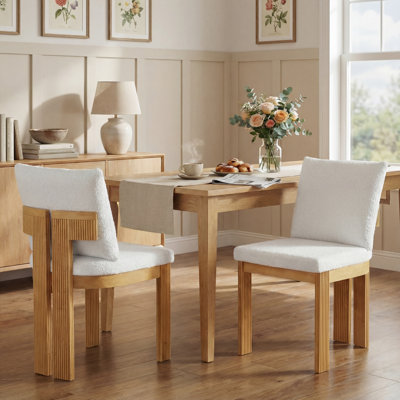 Chaises de salle à manger en bois d'hévéa Hadley