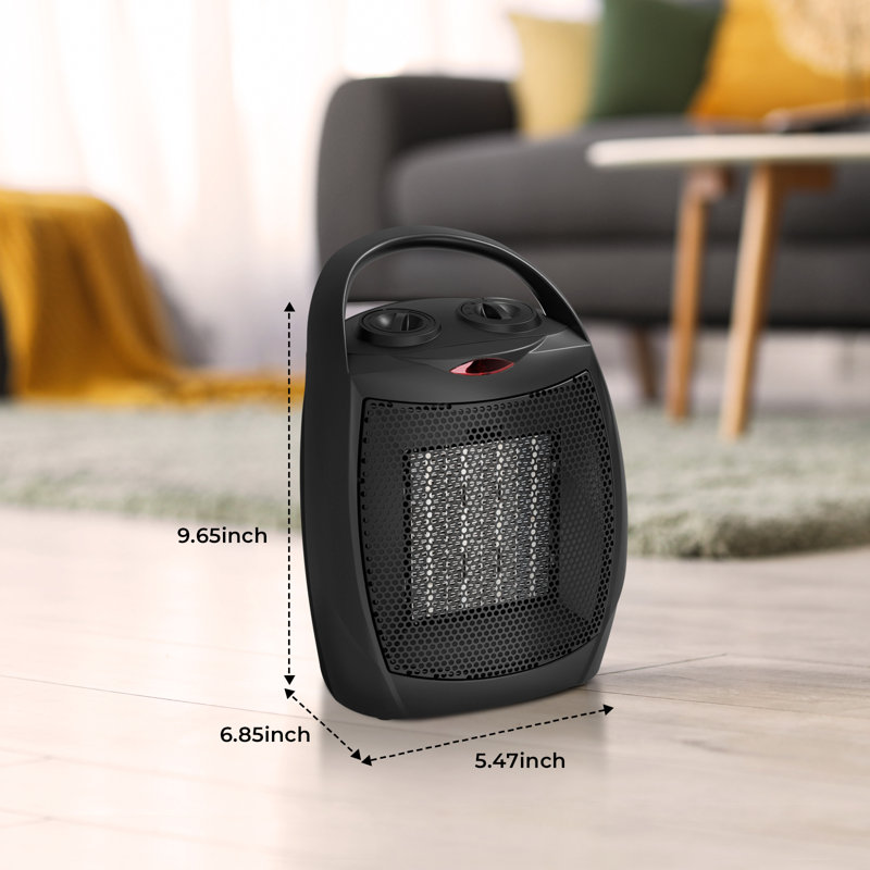 HAVATO Compact 1500W Ceramic Fan Space Heater, Portable Mini Desk Electric Warmer, Overheat & Tip-Over Protection, Low Noise Quiet Fast Heating