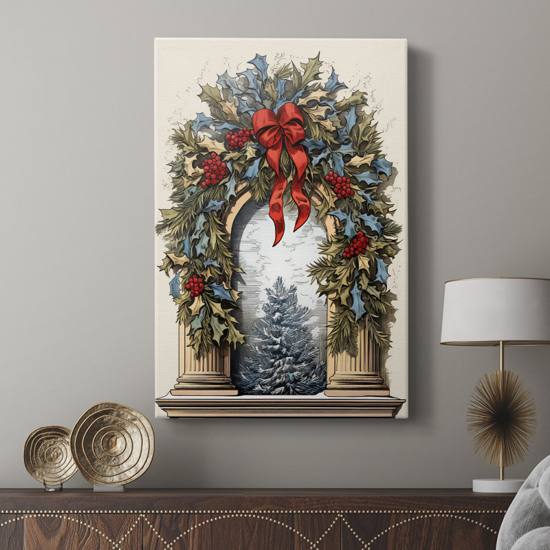 Art de Noël des Fêtes de Noël - galerie Cavas sur mesure, H 27 po x l 18 po