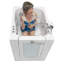 Baignoire à accès frontal en acrylique et hydromassage à accès frontal 32 po x 40 po Ella avec porte battante à droite vers l'extérieur, robinet 2 pièces à remplissage rapide, bonde 2 po