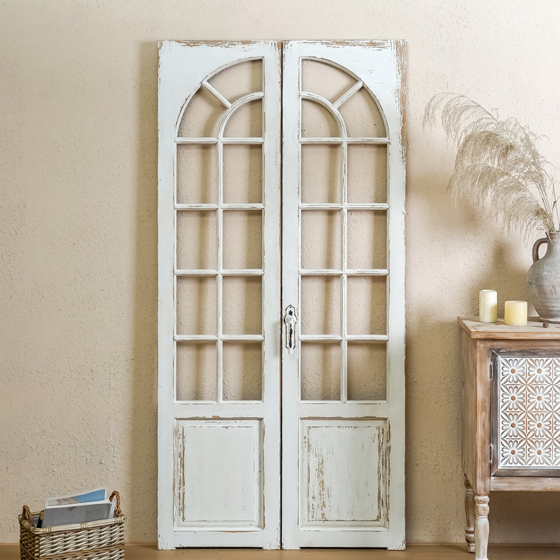 Handmade Rustic Double Door Wood Wall Decor