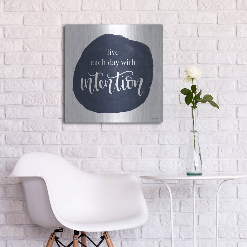 «Intention» par Imparfect Dust, art mural en métal Luxe, 36 po x 36 po, H 24 po x l 24 po