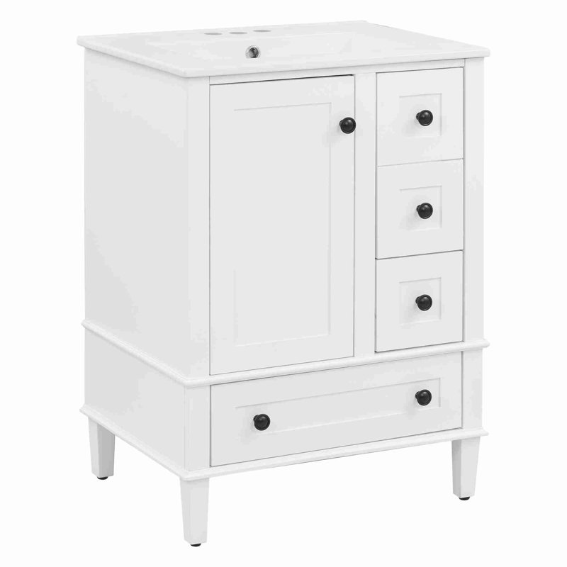 Meuble-lavabo de 24 po, Blanc