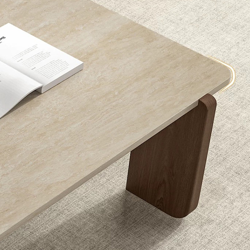 Table basse rectangulaire, H 15,7 po x L 51,2 po x l 27,6 po, Tanné