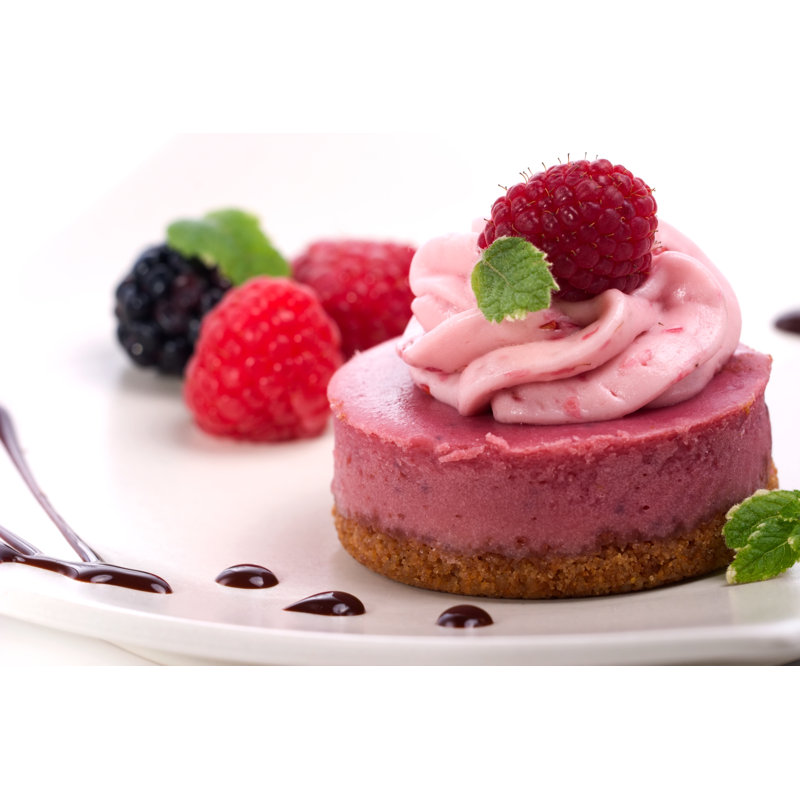 Raspberry Cheesecake by Evgenyb - Wrapped Canvas Print, 30cm H x 46cm W x 3.8cm D