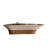 Bayat Single Solid Wood Coffee Table with Glass Top, No-Assembly Required