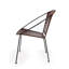  Chaise d'appoint noire avec dossier tissé