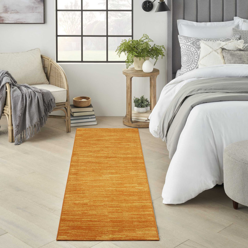 Tapis intérieur / extérieur Mullean Sandy, Tapis de couloir 2 pi 2 po x 7 pi 6 po