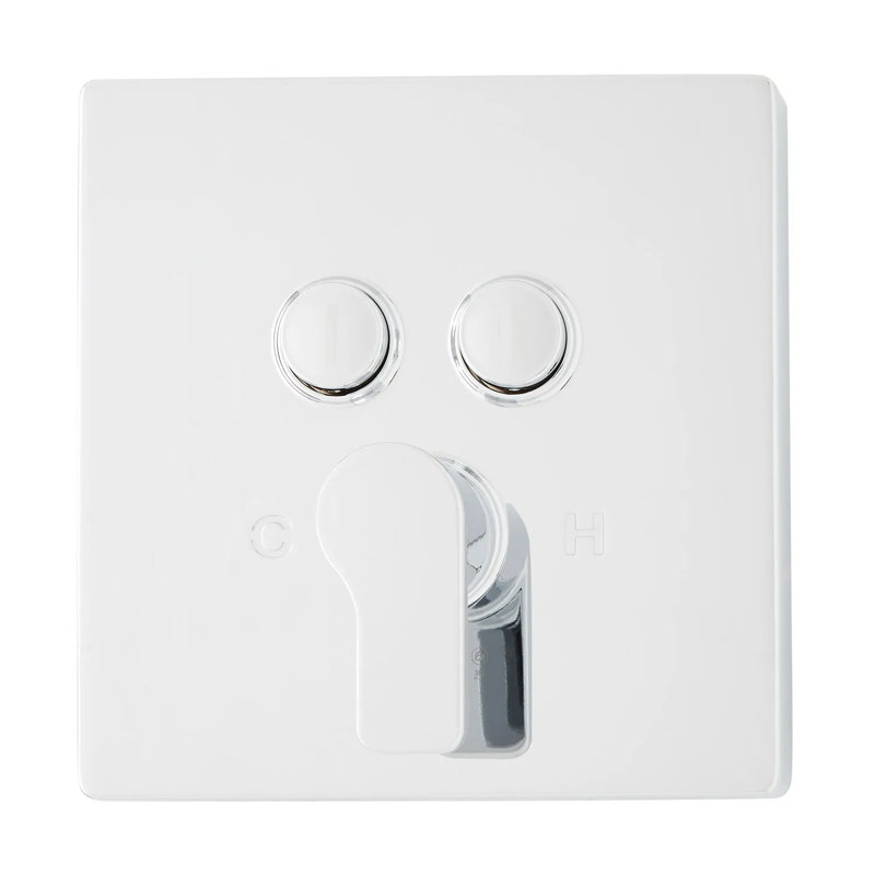 Signature Hardware Hibiscus Pressure Balance Shower Trim, Chrome