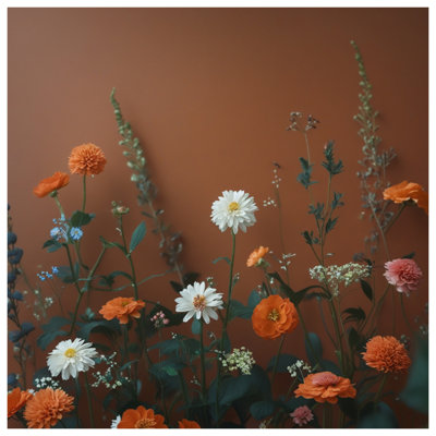 Assorted Wildflowers Bouquet Wall Tapestry - Wildflowers Wall Decor