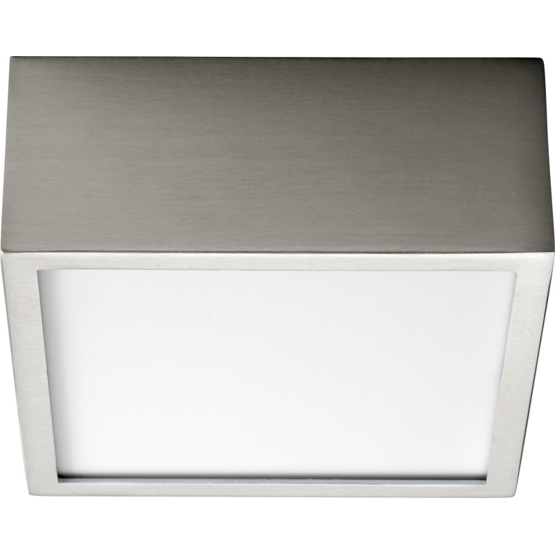 Pyxis Acrylic Flush Mount, Satin Nickel