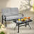 2 - Person 49cm Long Bistro Set With Padded Cushions And Table