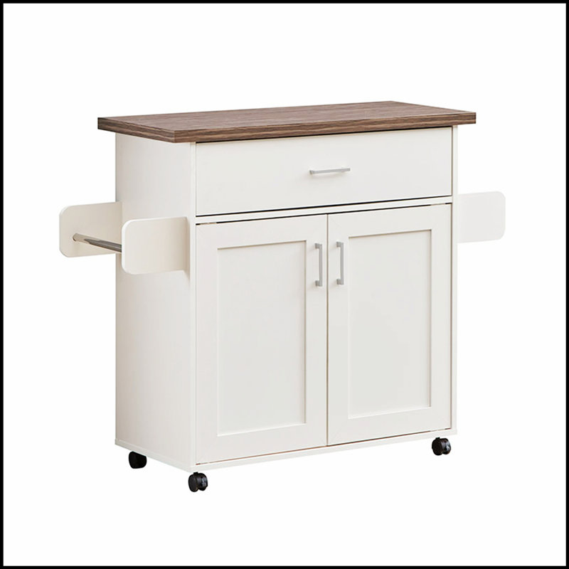 Chariot de cuisine pour îlot de cuisine avec plateau résistant à l'eau, rangement spacieux et porte-épices pratique de Techni Home