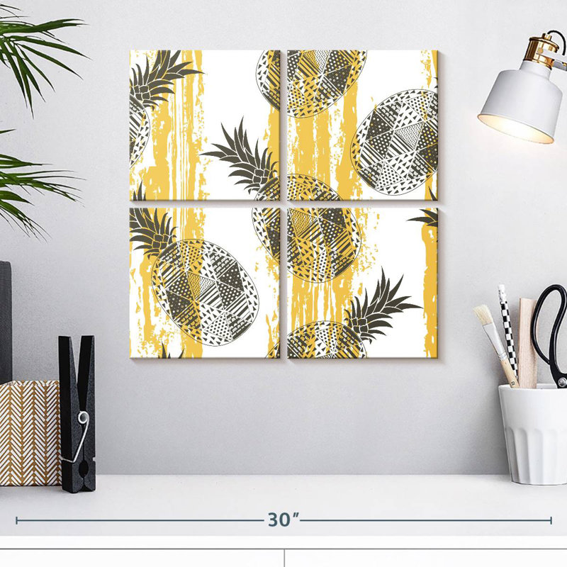 Yarlin Geometric Pattern Pineapples, 18" H x 18" W