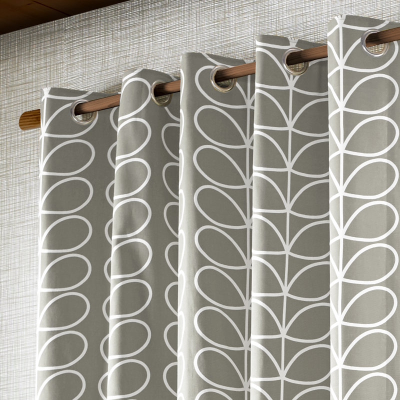 Linear Stem Curtains, 117 W x 183 D cm, Silver